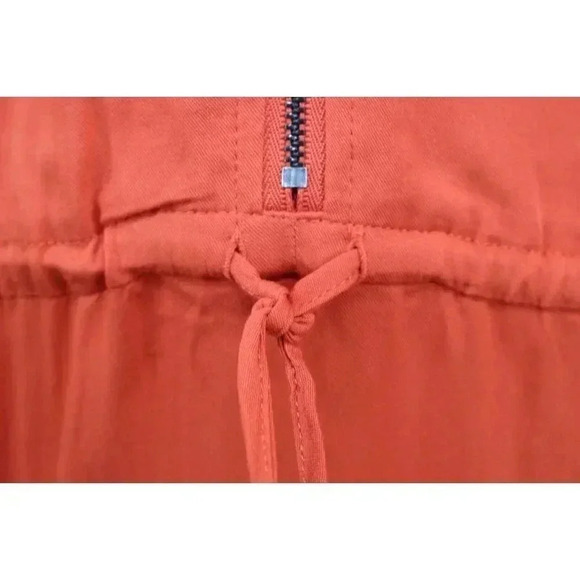 Torrid Mini Challis Zip Front Shirt Dress-Size 3-Orange-Pockets - Picture 5 of 11